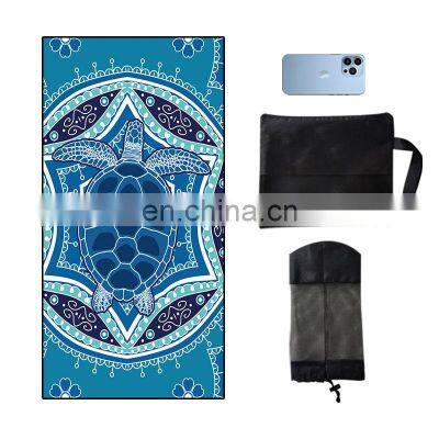 Trendy Rectangular Foldable Brand New Bath Custom Sea Thick Sand Resistant Logo Printed Beach Towel photo-2