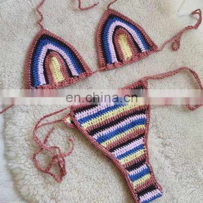 Hot Sale 60s bikini set, crochet swimwear bikini. Handmade crochet swimsuit Vietnam Supplier Cheap Wholesale