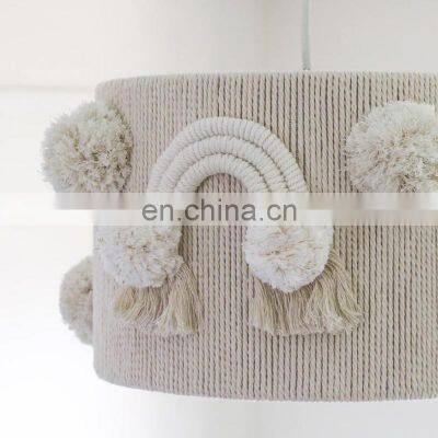 Hot Sale Handmade Macrame Lampshade Boho Style Ceiling Lamp Shade for Livingrooms photo-3