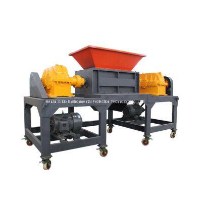 industrial waste bottle bag strap recycling double shaft metal plastic shredder with ce