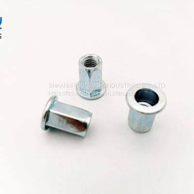 M10 Flat Head Hexagon Rivet Nuts UNC Thread YJT 8003 photo-2