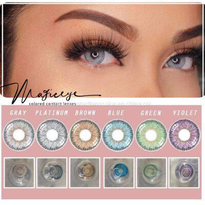 Wholesale Contact Lenses Natural Yearly Eye Color Contact Lens Lentes de Contacto