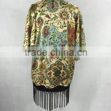 The Latest Tassel Printing Kimono Cardigan Types Ladies' Blouse photo-5
