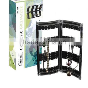 Earrings Stand Jewelry Display Holder Rack, Acrylic Clear Black Showcase