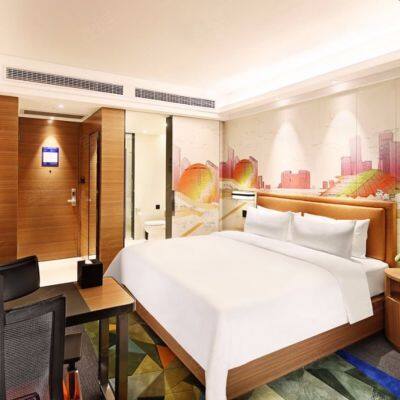 Modern Storage Beds Metal and Wooden Frame Upholstered Headboard With LED Lighting USB Port Socket photo-5