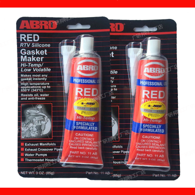 ABRO Red RTV Silicone Gasket Maker for Automotive Applications Intake and Exhaust Manifolds, Headers, and Thermostat Housings.