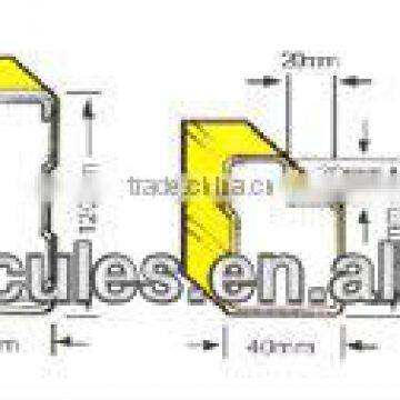 Steel beam for racking