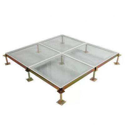 Anti-static Glass Floors Specially Designed for Computer Rooms. Double-layer Laminated Tempered Glass, Allowing Observation of the Cables Below. photo-2