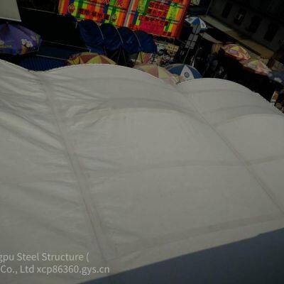 Newly Built Membrane - Structure Basketball Court Roof Supported by Pipe Trusses, Design of Membrane - Structure Badminton Hall Supported by Grid and Construction Budget photo-2
