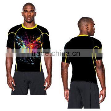 (OEM FACTORY)dri fit fabric sports tracksuit men fitness t shirts