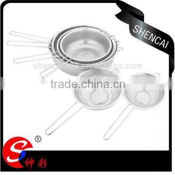 Variety sizes stainless steel Colander with handle