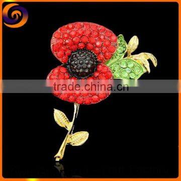 2015 zinc alloy Papaver poppy brooch