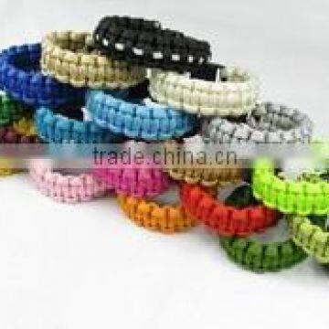 Fashion 2 Color Gold Adjustable Stainless Steel Paracord Bracelets for Sale photo-4