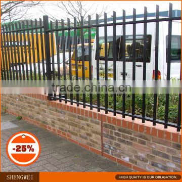 Residental powder coated steel tube fence