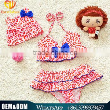 Hot sell toddler girl leopard grain swimwear sexy girl bikini baby girl swimsuit girls' swimsuit