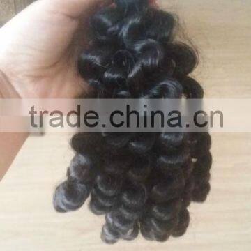 Factory price wholesale new style nice double drawn indian aunty funmi hair bouncy curls