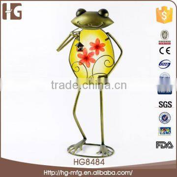 Beautiful design metal craft frog 23x13x54CMH HG8484 decor garden for wholesales