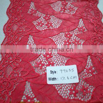 lace fabric decorated red underwear for women bra