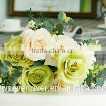 Household Act the Role Ofing is Tasted High-grade Simulation 11 Head Fake Silk Artificial Flowers Painting Dream Rose European s photo-3