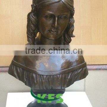 Bronze child bust