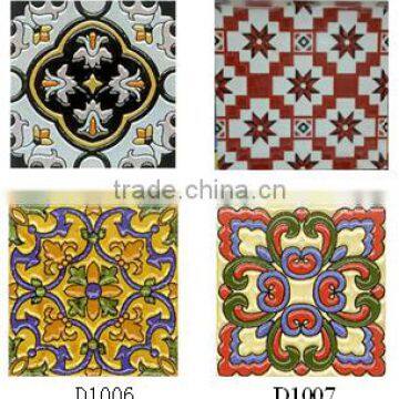 hand printing decorative spain style tile