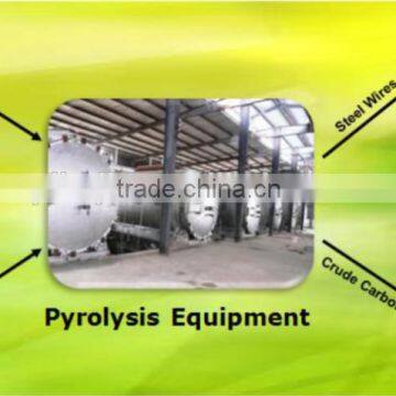 2016 used tyre/ rubber pyrolysis machine with cooling system and safety device