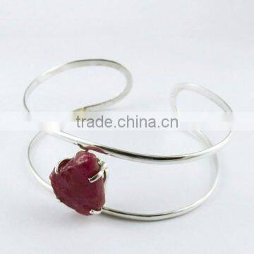 Designer Bangles Ruby Sterling Silver, Handmade Silver Jewellery, Online Silver Jewellery