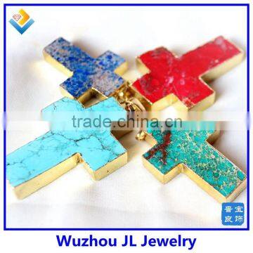 2015 new products curved cross crystal rhinestones hanging custom made crystal cross