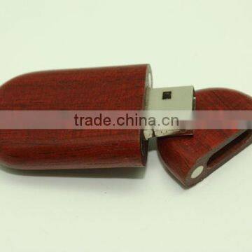 OEM Souvenir Gifts Swivel wooden flash drive usb with own logo