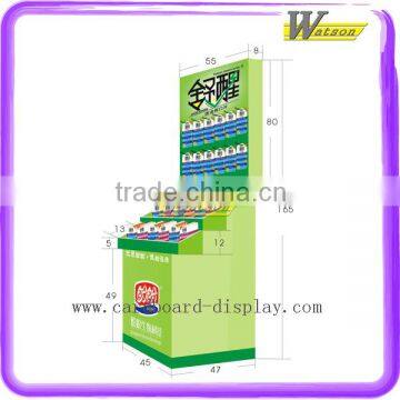 Supermarket Hook Tray Floor Display Stand Cardboard Paper Dump Bin