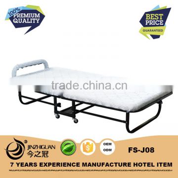 Factory price cheap iron folding bed,portable hotel extra bed (FS-J08)