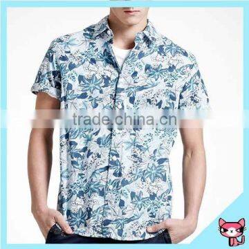 High Quality 100% Cotton Men's Hawaiian Shirts 2015