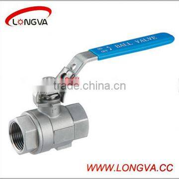 2-pc stainless steel ball valve with locking handle