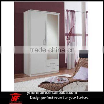 Sliding door mirror wall mounted storage wardrobe with drawers
