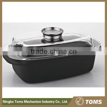 Aluninum Marble coating For Fish and Turkey Roaster Pan with Lid