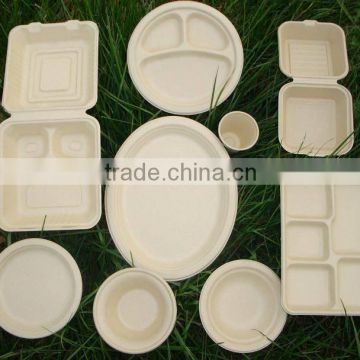 Eco friendly disposable bamboo fibers tableware