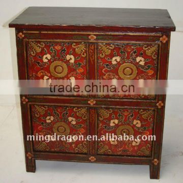 Antique Tibetan reproduction furniture with four doors