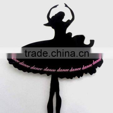 creative hang beautiful girl style chalk board with hooks /MDF blackboard