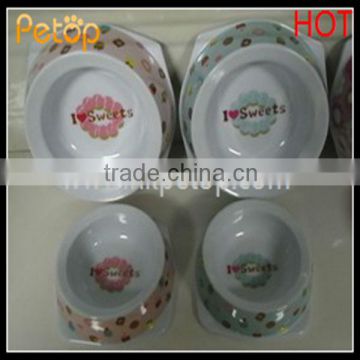 Floral Pattern Pet Dog Bowl Products Supplies