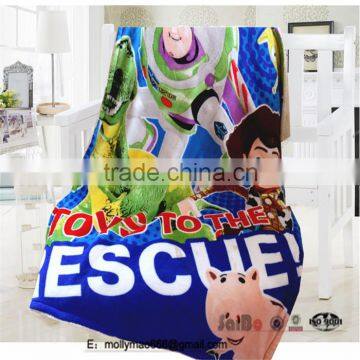 baby safe soft warm cartoon customized printed 100% polyester blanket