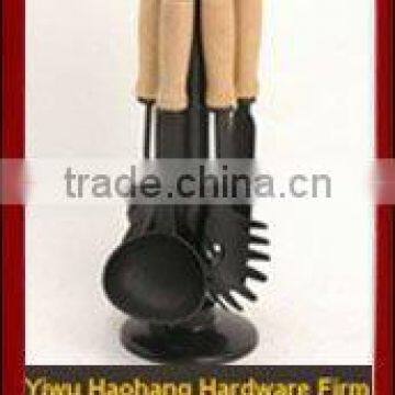 Hot Sale!! Kitchen Plastic Utensil Set, Wooden Utensils Kitchen Set, Dining Utensil Set