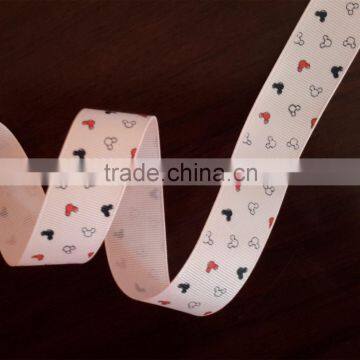 Christmas day polyester grosgrain printed ribbon