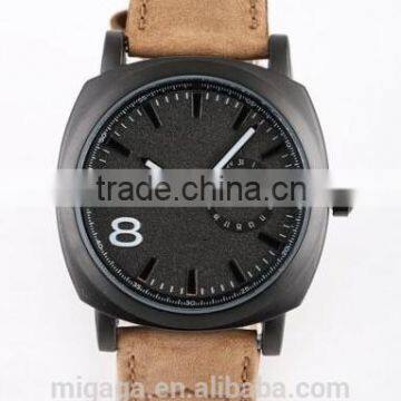 Men Wrist Watches Military Brown Leather Strap Hot Trend Sport Quartz