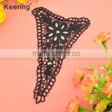 cotton triange crochet patch decoration for shoulder back WLS-002