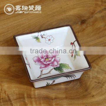 Korean Pure Hand Painted Ceramic Popcorn Bowl photo-2