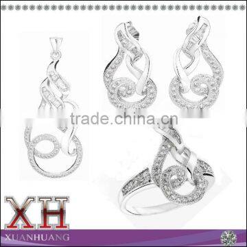 Fashion Rhodium Plated Wholesale Italian Jewelry Valentine Gift Set