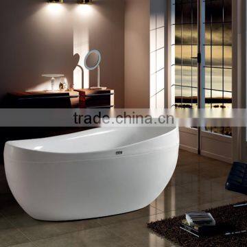 acrylic one person free standing soaking bathtub