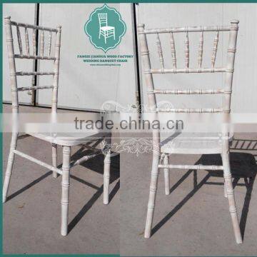 Wooden limewash castle chiavari chair