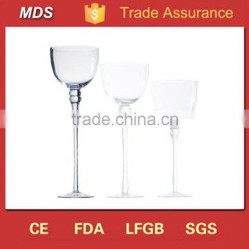 Tall clear glass candlesticks wholesale for crafts