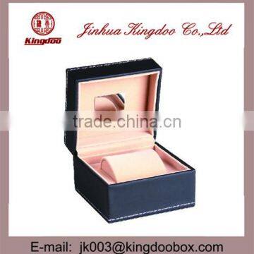 Jinhua Supplier Handmade Rectangular Plastic Watch Box Velvet Leather Mirror